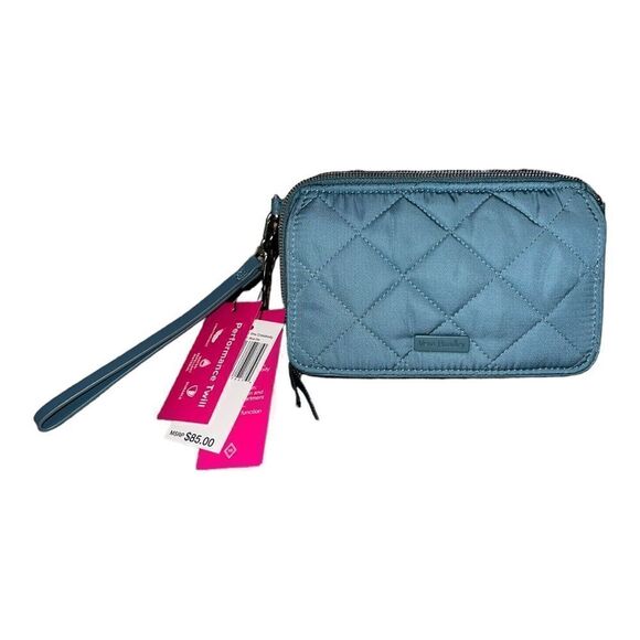 Vera Bradley Blue Oar RFID All in One Crossbody Wallet Bag Performance Twill NWT - Picture 1 of 7
